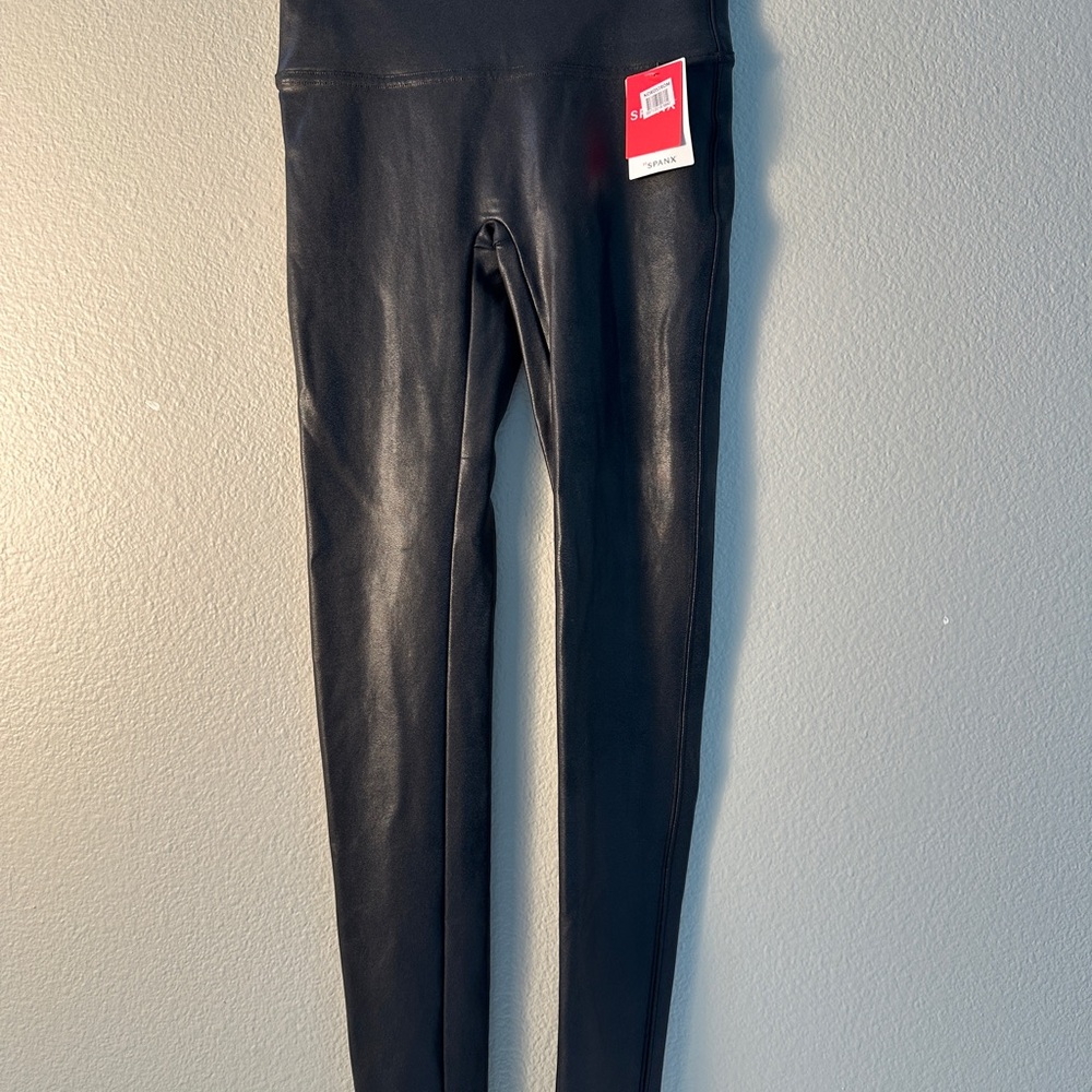 Spanx Black Faux Leather Leggings